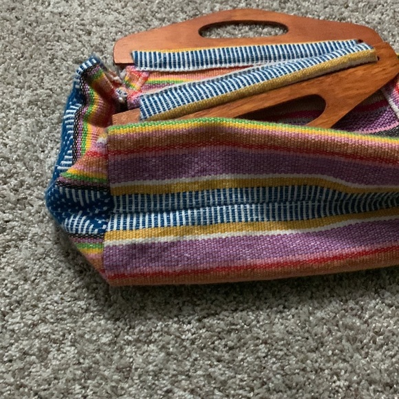 Aztec purse wooden handles - Picture 3 of 5